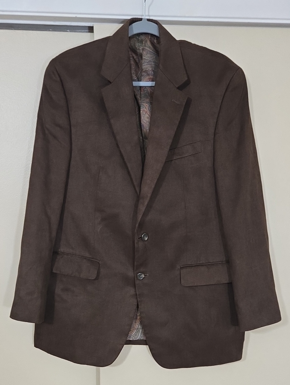 Lauren Ralph Lauren Men's Brown Faux Suede Two-Button Sport Coat Size 40 Regular